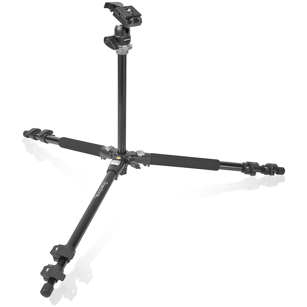 Treppiede con Testa per Fotocamere Altezza Max 151 cm Nero 17994-EU - Foto 6