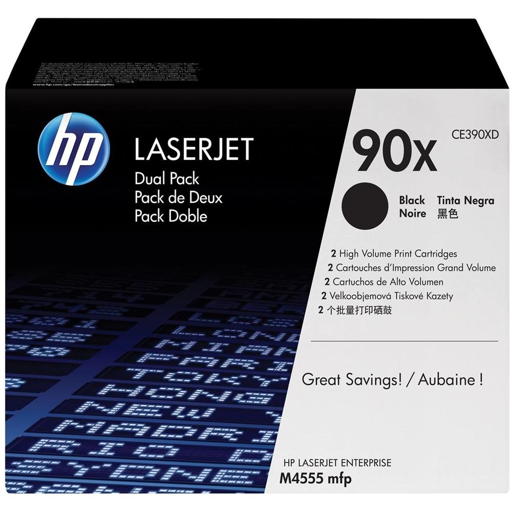 Confezione Da 2 Cartucce Originali Di Toner Nero Ad Alta Capacità Laserjet 90x Ce390xd - Foto 1