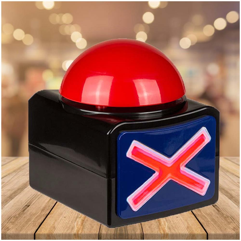 Buzzer In Plastica Con Luce Led Effetti Sonori Altoparlante Quiz Show Gioco Tv - Foto 1