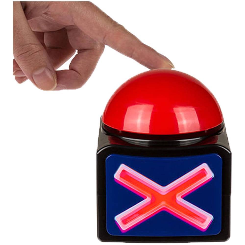 Buzzer In Plastica Con Luce Led Effetti Sonori Altoparlante Quiz Show Gioco Tv - Foto 3