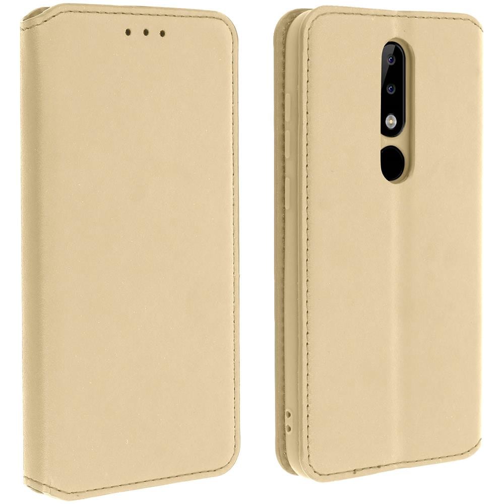 Custodia Nokia 5.1 Plus Portacarte Funzione Supporto Video - Oro - Foto 1