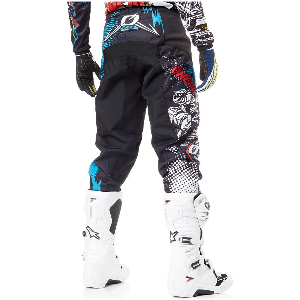 Pantaloni Motocross 2019 Element Villain Bianco (30 Vita = Eu 46, Nero) - Foto 4
