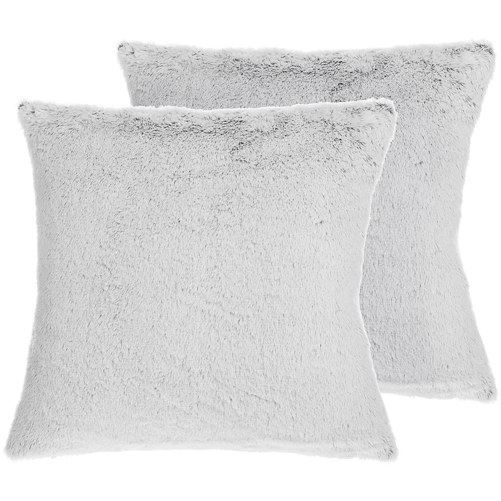 Set Di 2 Cuscini Decorativi Con Motivo A Foglie Argento 45x45cm Clematis - Foto 1
