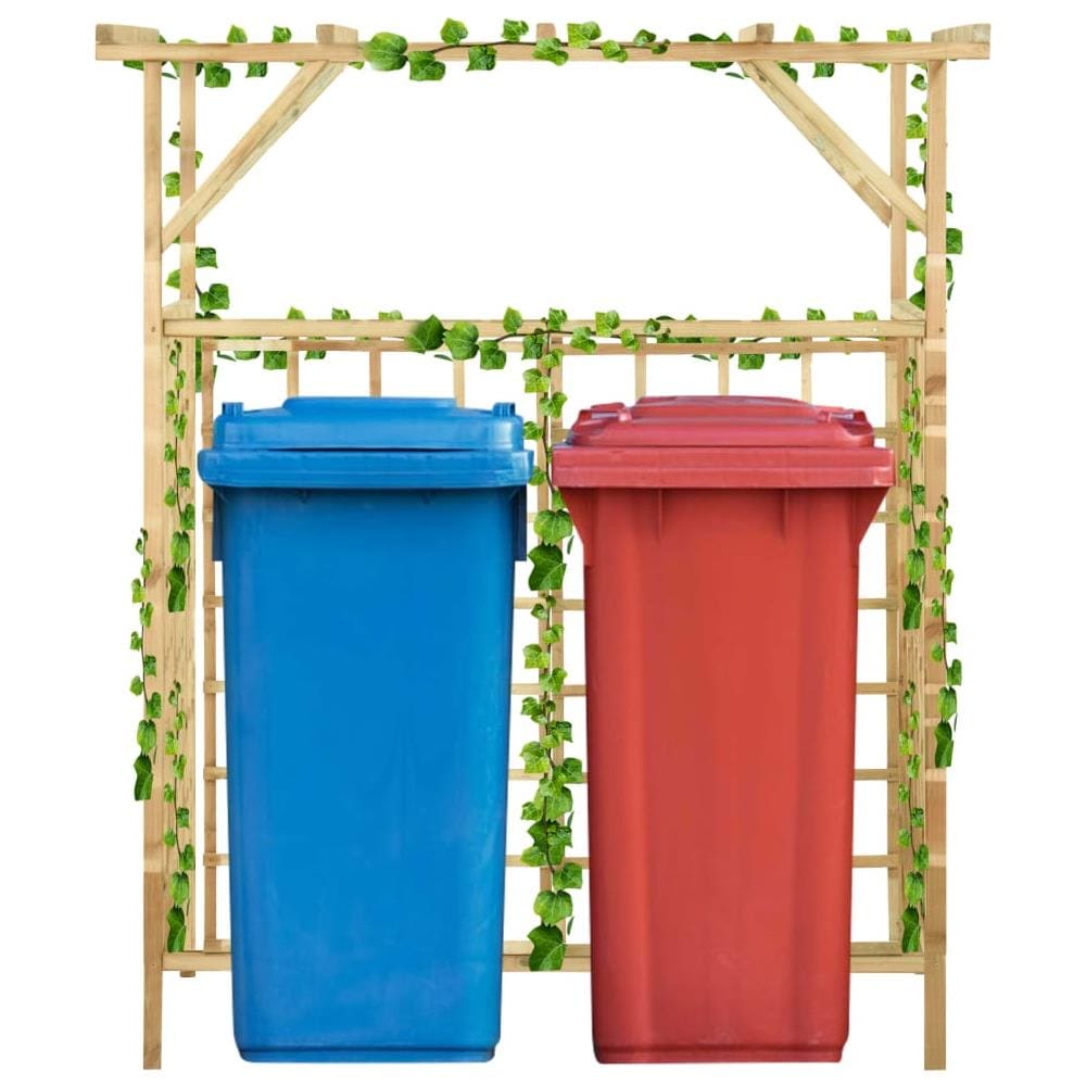 Pergolato Giardino Per Bidoni Doppi Legno Di Pino Impregnato - Foto 1