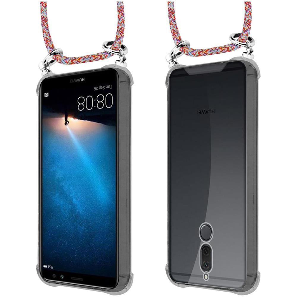 Catena Di Telefoni Cellulari Compatibile Con Huawei Mate 10 Lite In Colorful Parrot - Coperchio Protettivo In Silicone Con Anelli D'argento, Cinturino In Corda E Custodia Staccabile - Foto 8