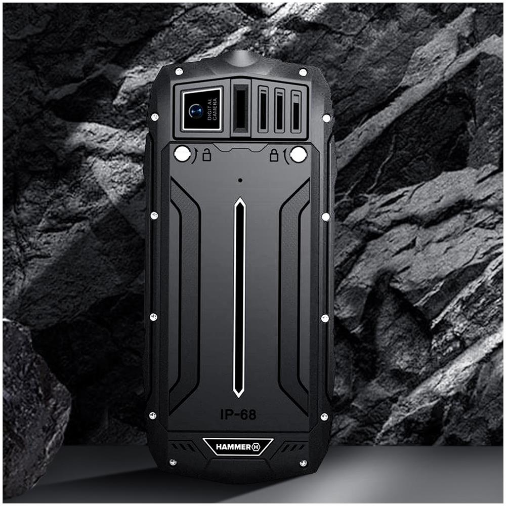 Telefono Infrangibile Hammer Rock Waterproof Ip68 Autonomia Elevata Nero - Foto 2