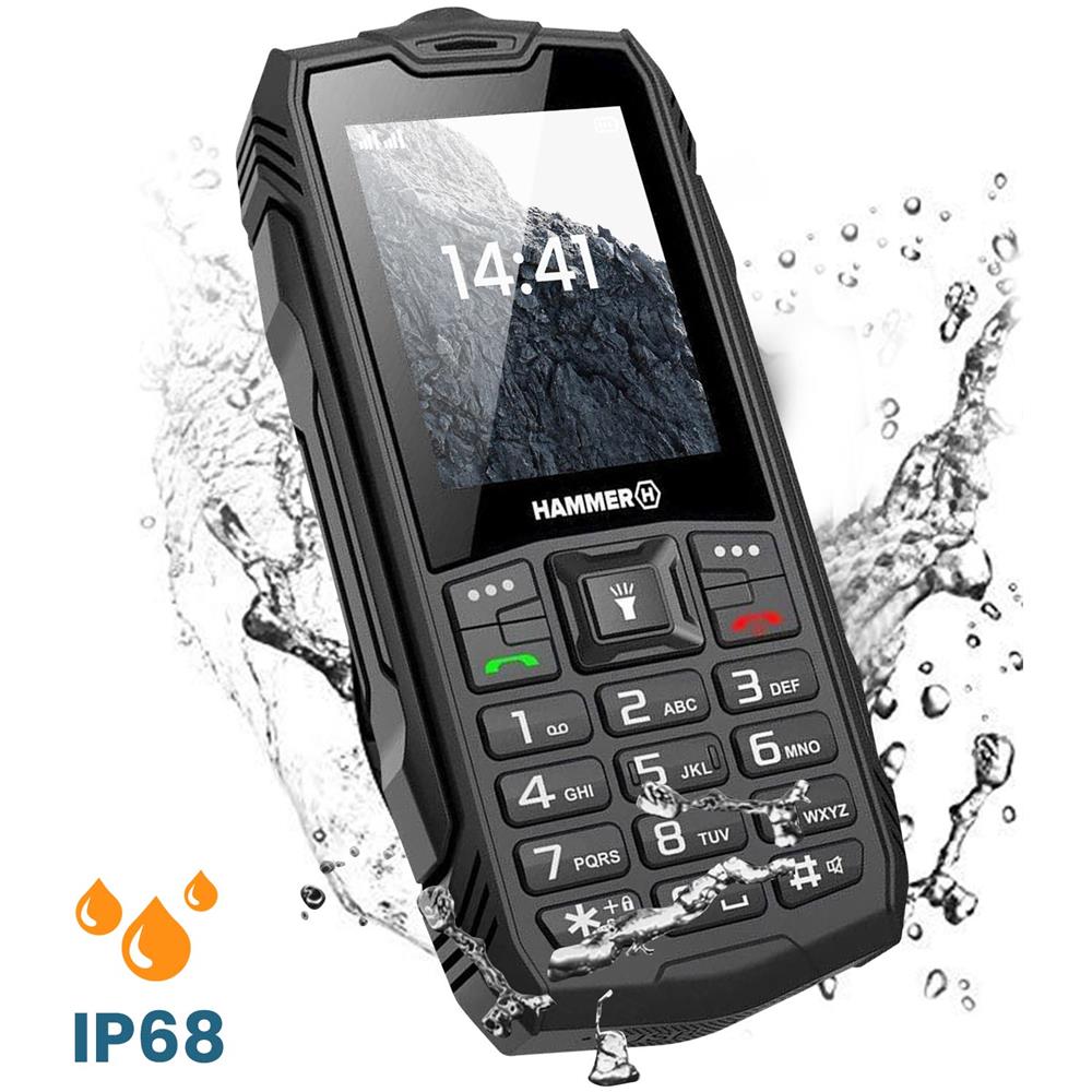Telefono Infrangibile Hammer Rock Waterproof Ip68 Autonomia Elevata Nero - Foto 5