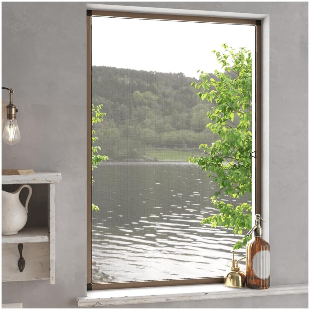 Zanzariera Per Finestre Marrone 80x120 Cm - Foto 1