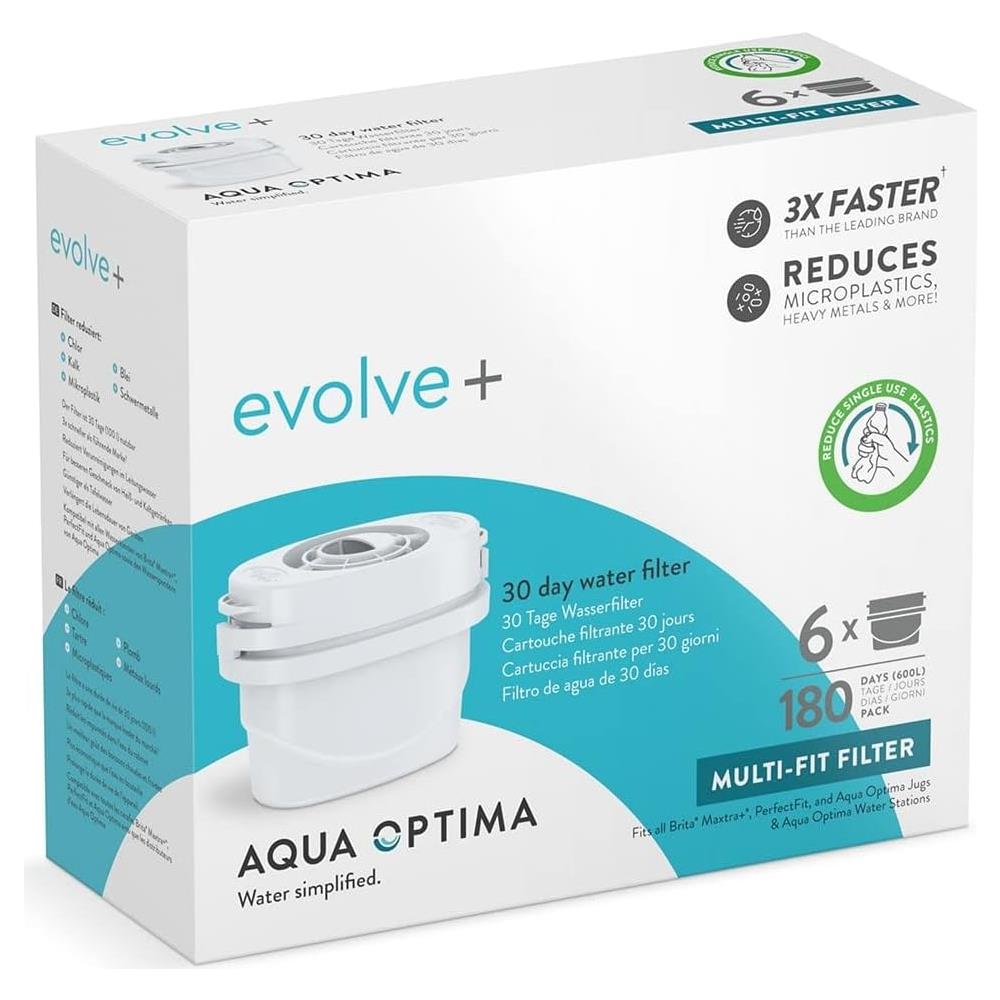 Cartuccia filtro acqua Aqua Optima, confezione da 6 - Foto 1