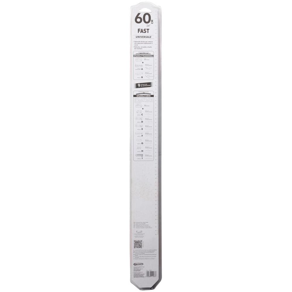 Spazzola Tergicristallo Singola Fast 60 Cm - 24"", Per Spazzole Tradizionali E Curve,, Massima Aderenza E Resistenza - Foto 2