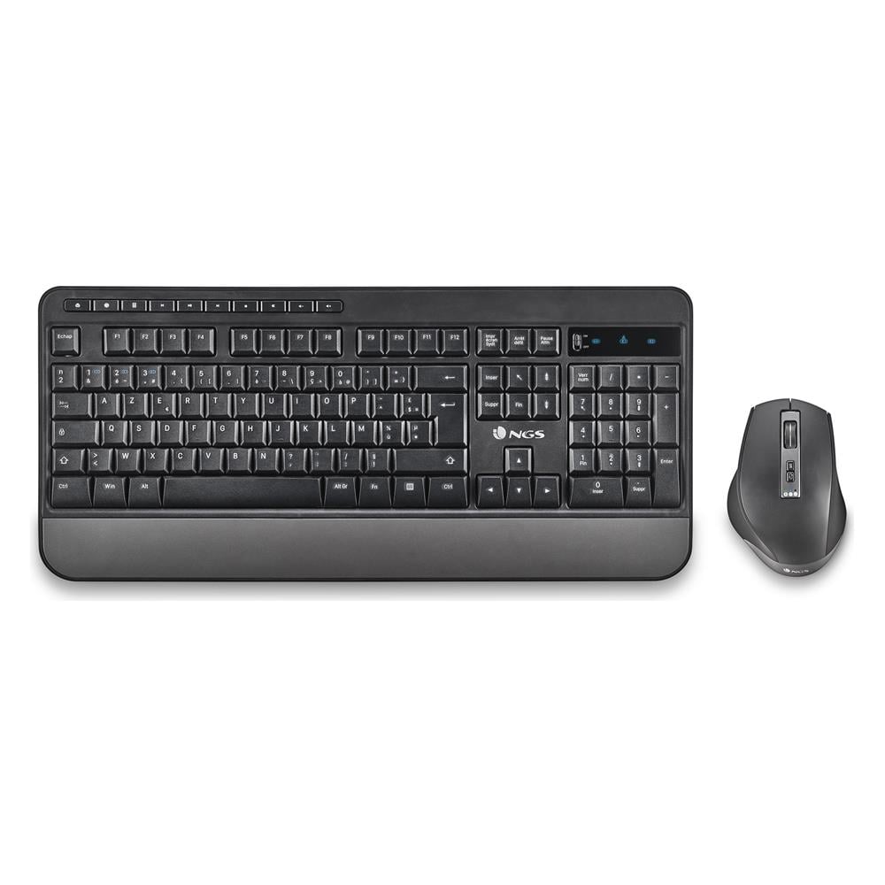 Tastiera e Mouse USB NGS-KEYBOARD-0369  per Casa e Ufficio (Layout Francese) Colore Nero - Foto 1