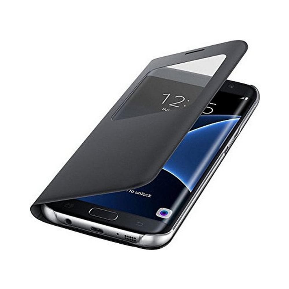 S View Flip Cover Custodia per Galaxy S7 Edge - Nero - Foto 2
