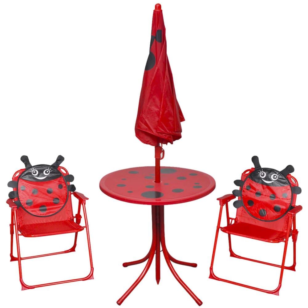 Set Mobili Da Giardino Per Bambini 4 Pezzi Rosso - Foto 2