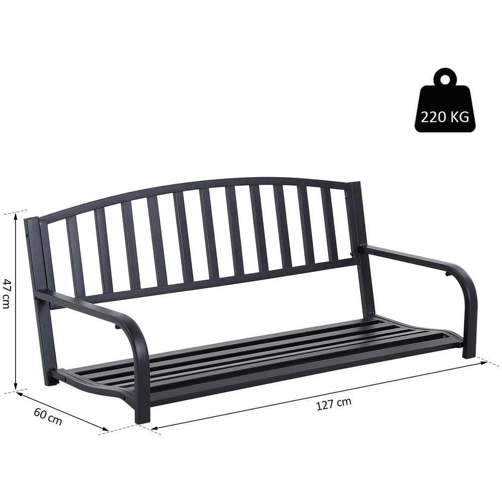 Dondolo Sospeso Da Giardino In Metallo Nero - Foto 3