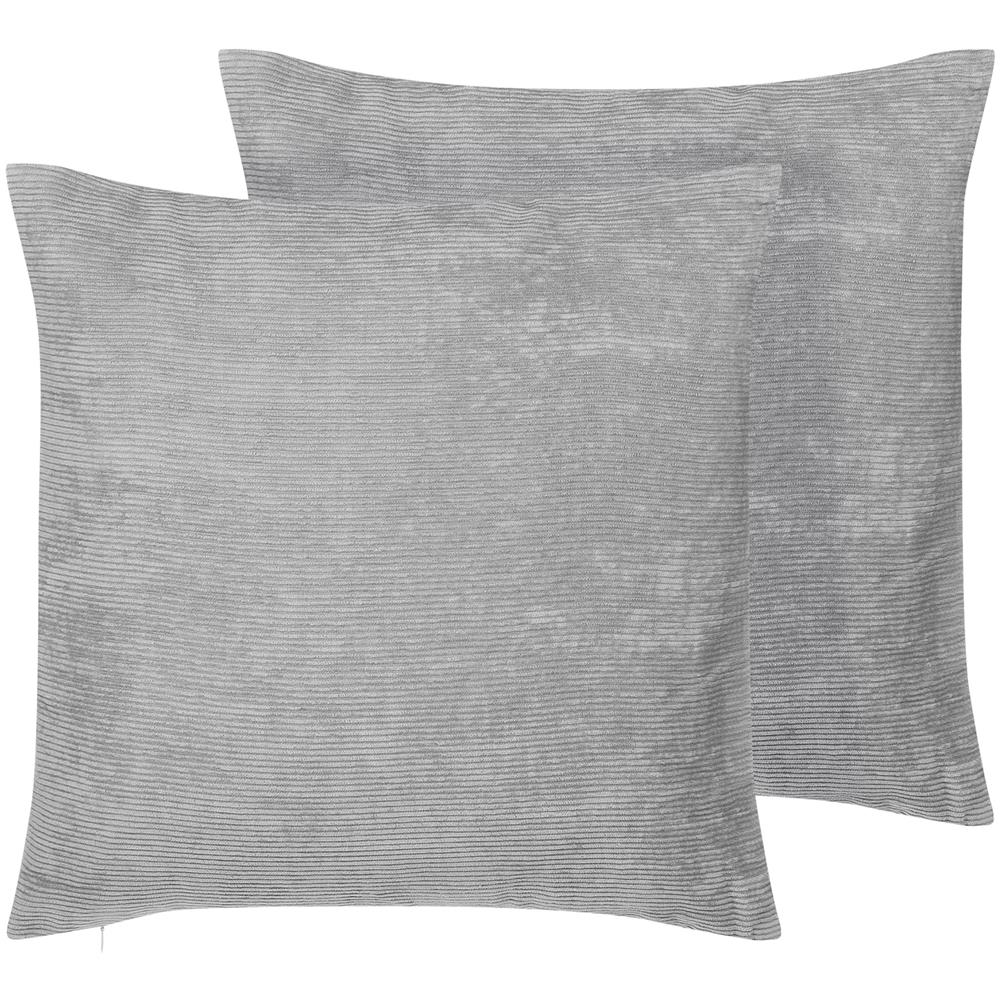 Set Di 2 Cuscini Decorativi Con Motivo Geometrico Grigio 45x45 Cm Nolana - Foto 1