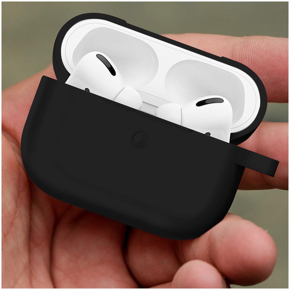 Cover Airpods Pro Morbida Antigraffio Anti-impronte Con Moschettone Nero - Foto 2