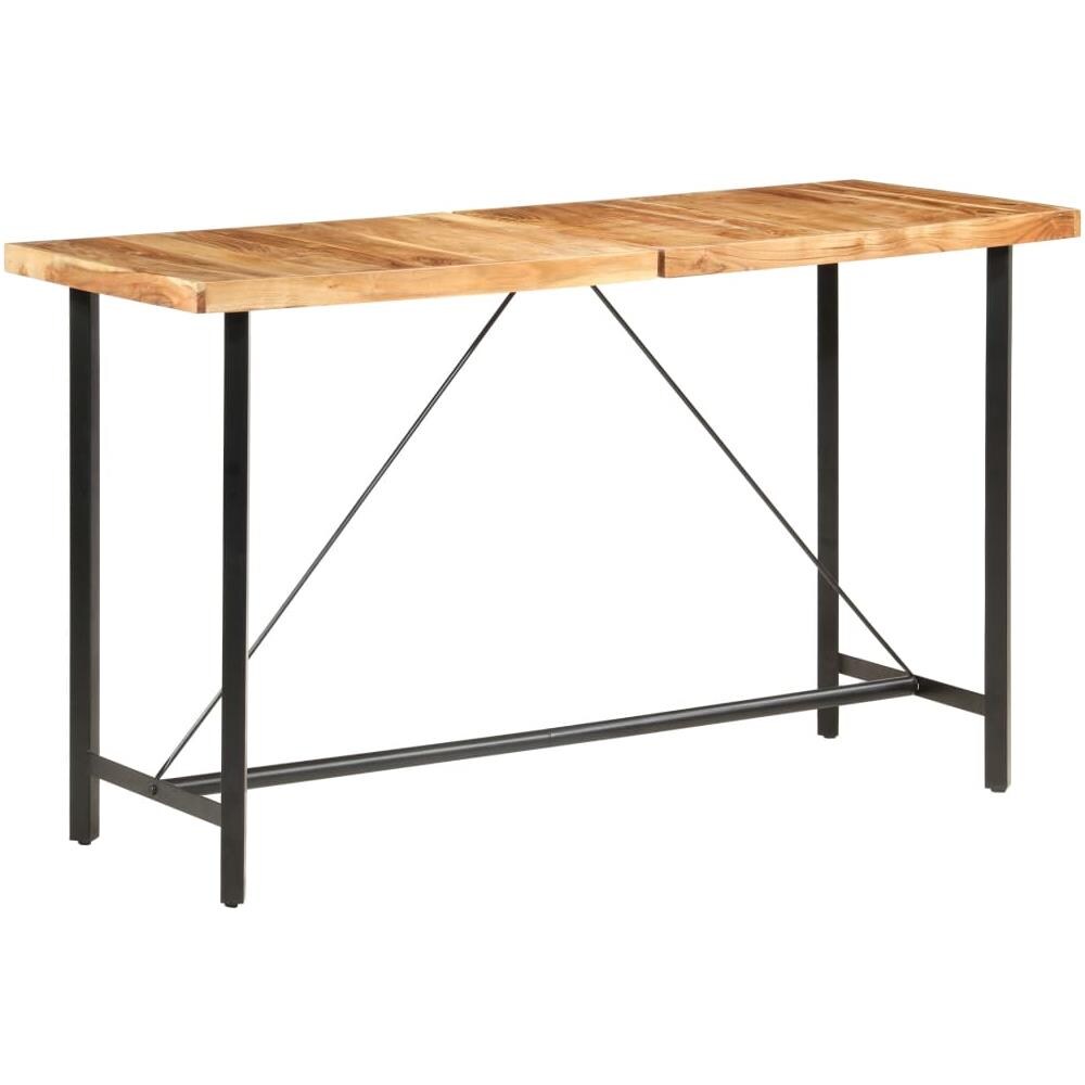 Set Per Bar 9 Pz In Legno Massello Di Acacia E Vera Pelle - Foto 2