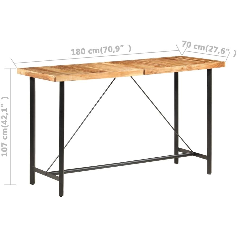 Set Per Bar 9 Pz In Legno Massello Di Acacia E Vera Pelle - Foto 13