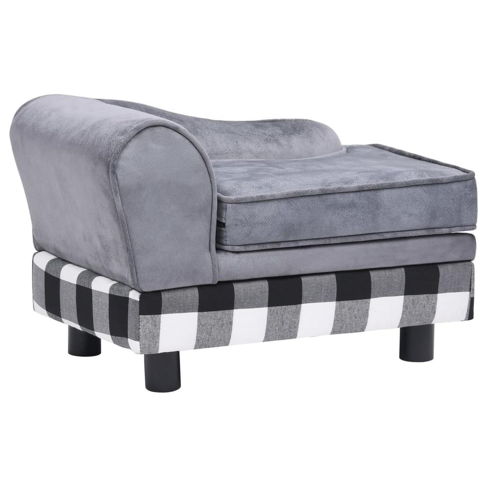 Divano per Cani Grigio 57x34x36 cm in Peluche - Foto 1