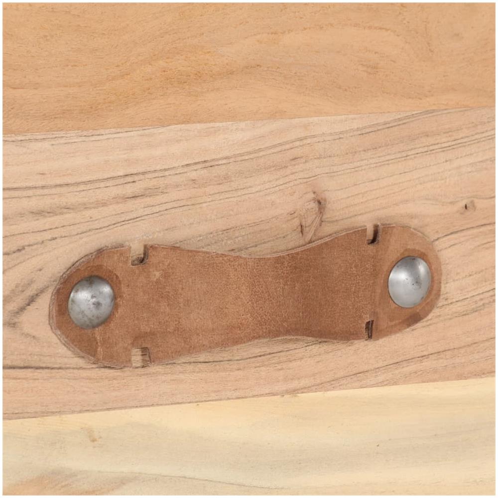 Tavolino Da Caff 90x50x35 Cm In Legno Massello Di Recupero - Foto 2