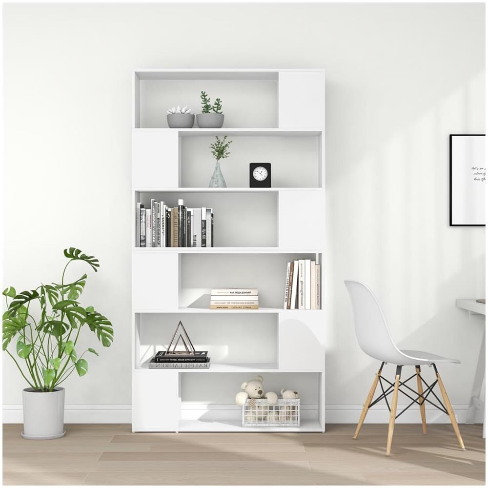 Libreria /Divisorio Stanza Bianco 100x24x188 cm - Foto 3