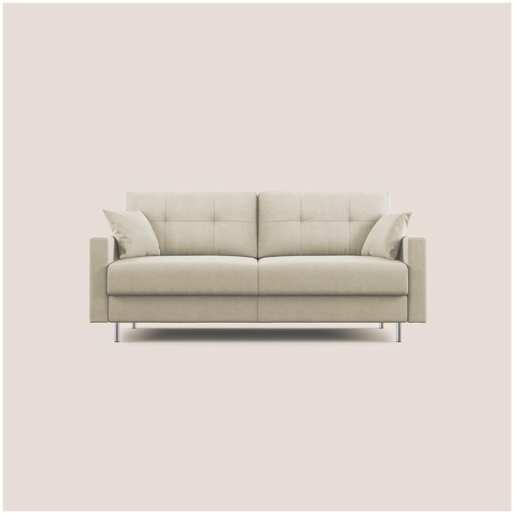 Megan Divano Letto Matrimoniale In Microfibra Smacchiabile T11 Panna - Foto 1