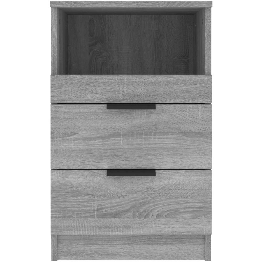 Comodino Grigio Sonoma In Legno Multistrato - Foto 2