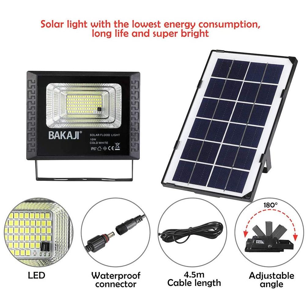 Faro Led 10w Pannello Solare Luce Esterno Alta Luminosita 200 Lm + Telecomando - Foto 7
