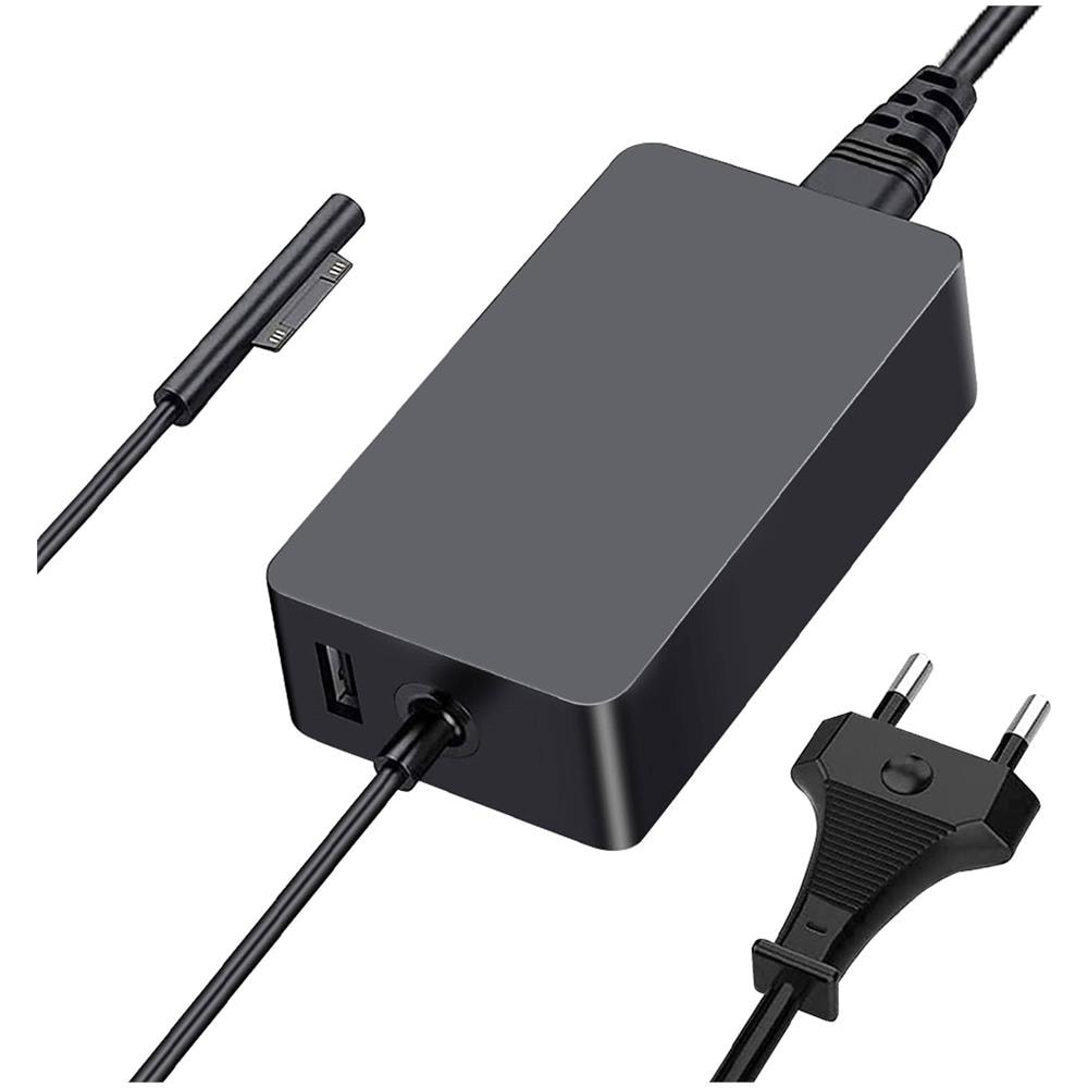 Caricabatterie Da Parete Per Microsoft Surface Carica Rapida 44w Nero - Foto 2
