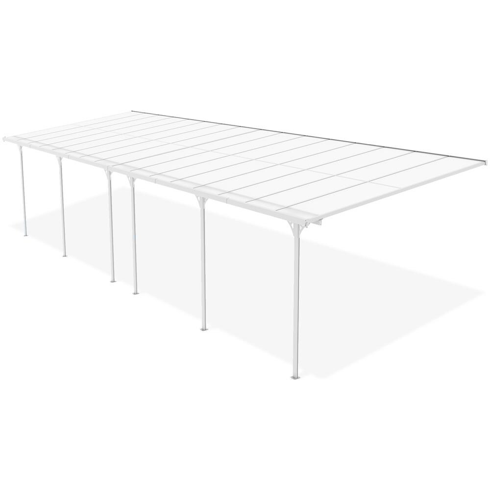 Pergola Addossata /posto Auto Coperto 30m² Kleo 1000l300 Alluminio Bianco - Foto 2