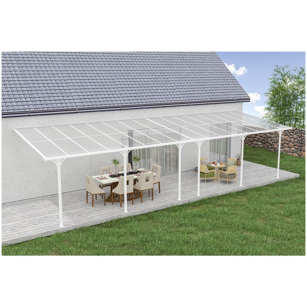 Pergola Addossata /posto Auto Coperto 30m² Kleo 1000l300 Alluminio Bianco - Foto 1