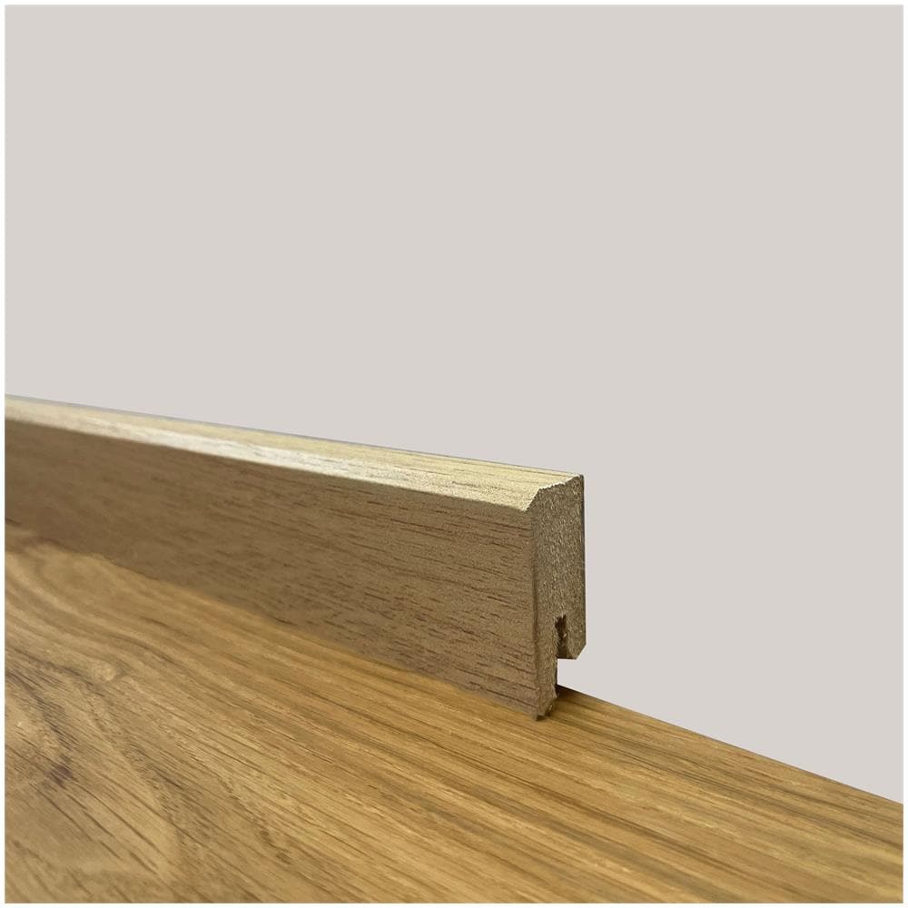 *super Promo* Battiscopa Zoccolino Squadrato Basso In Fibra Di Legno 40x15 Rovere - Foto 1