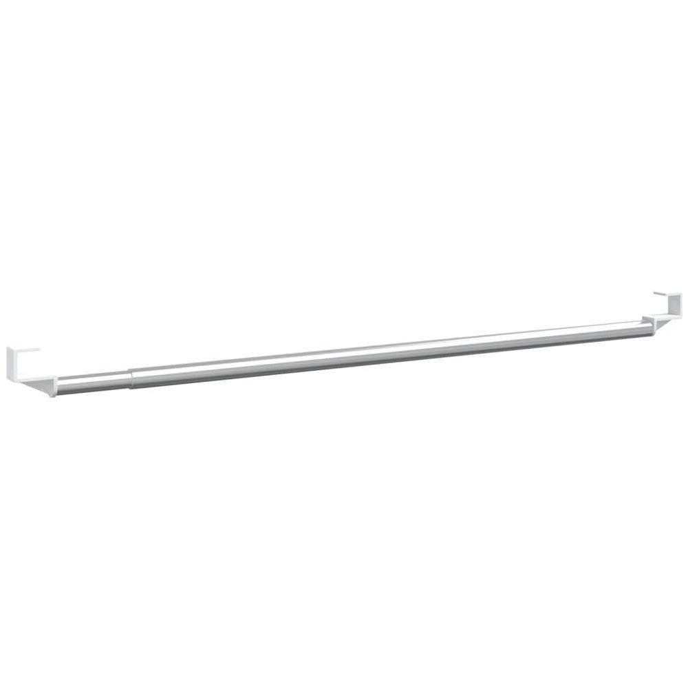 Binari Per Tende 2 Pz Bianco E Argento 60-105 Cm Alluminio - Foto 3