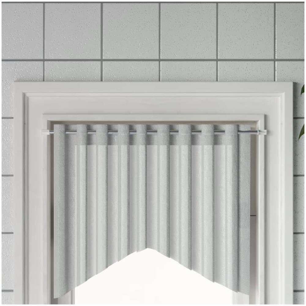 Binari Per Tende 2 Pz Bianco E Argento 60-105 Cm Alluminio - Foto 1