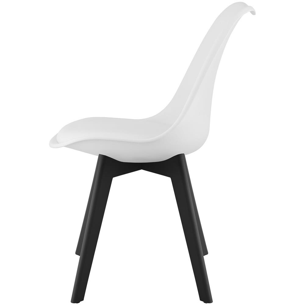 Sedia RIXK - Bianca con gambe nere, design ergonomico x1 - Foto 2