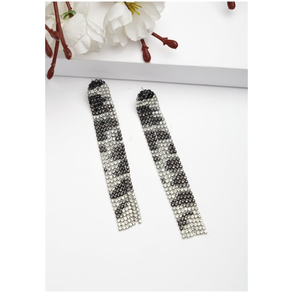 Orecchini a Candeliere a Frangia Lunga Collezione Diva - Foto 2