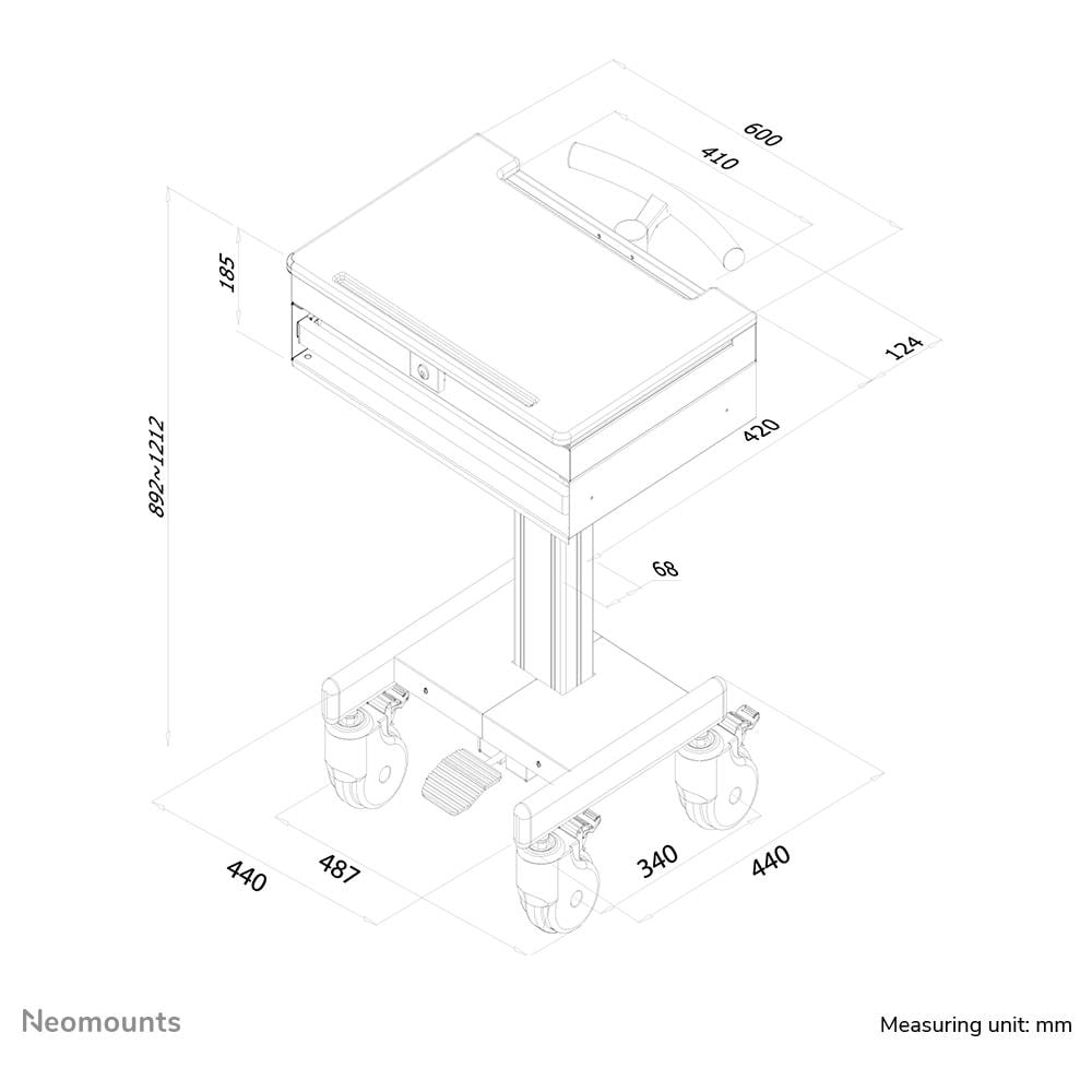 MED-M100 Supporto per Notebook Regolabile - Foto 3