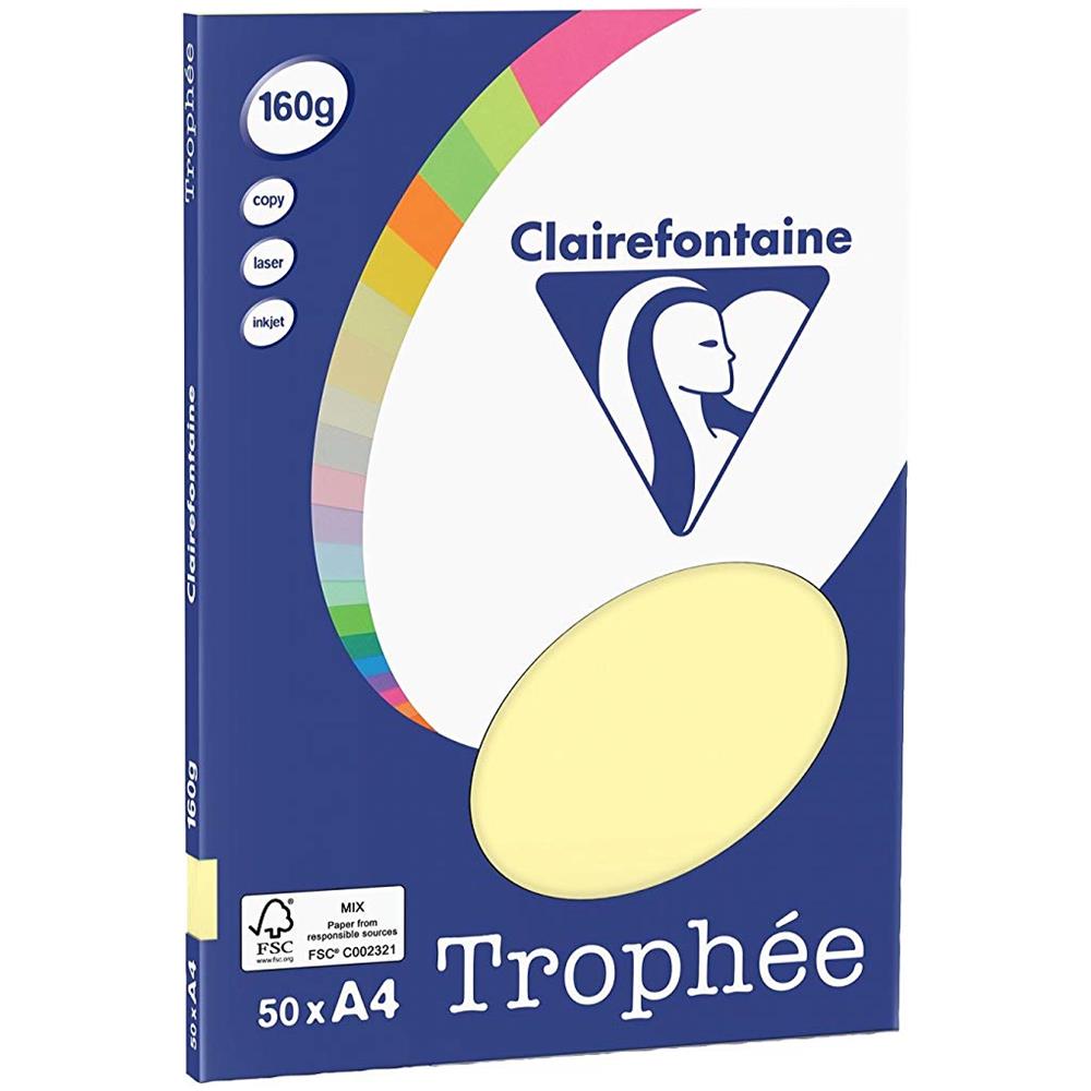 4157 - Carta Formato Din A4, 160 G / mâ², Confezione Da 50 Fogli, Colore: Giallo Canarino - Foto 1