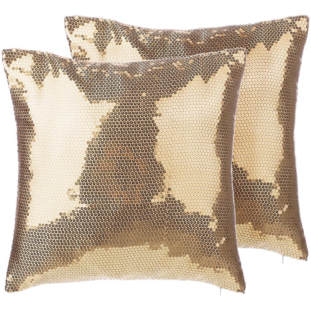 Set Di 2 Cuscini Decorativi Color Oro 45x45cm Aster - Foto 1