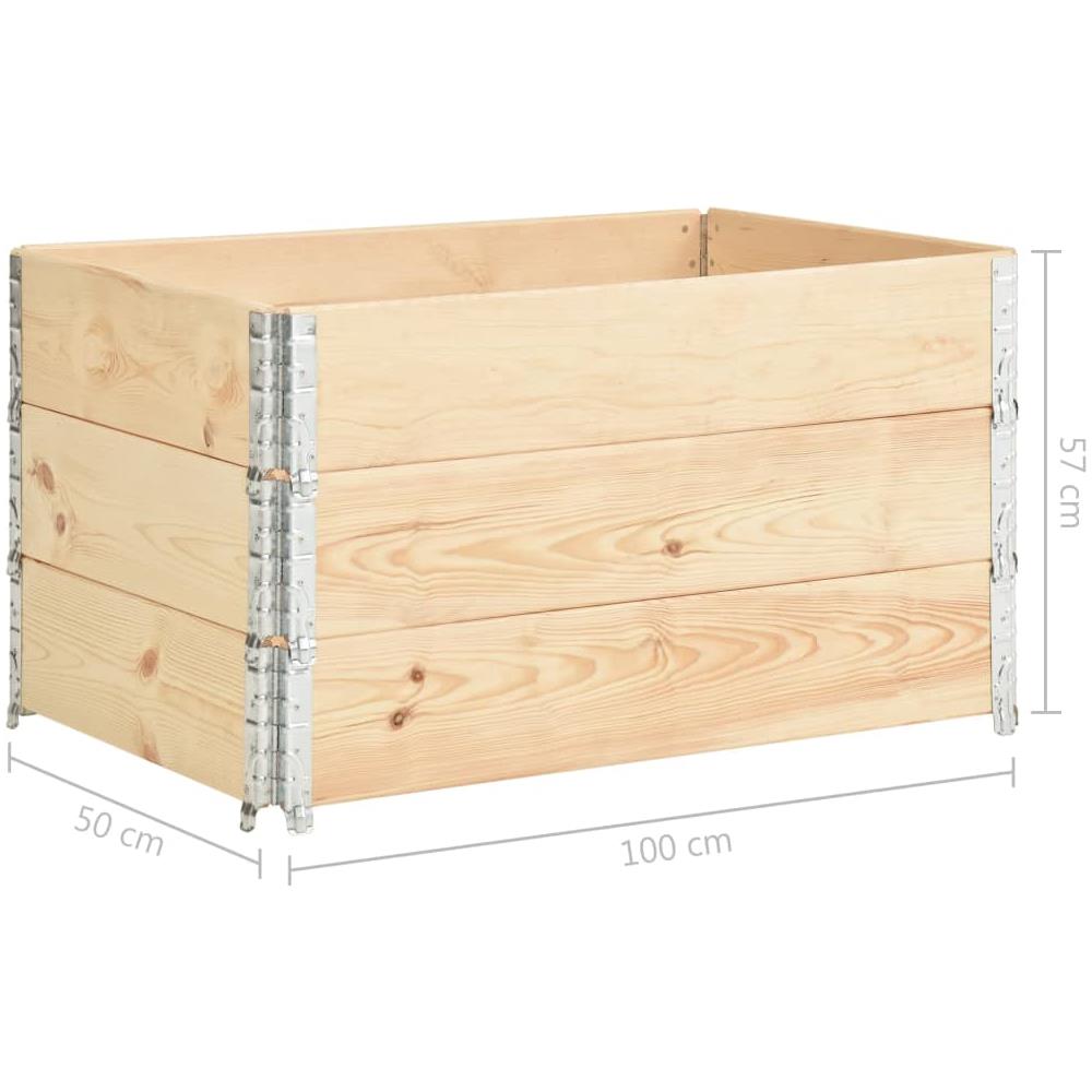 Fioriere Rialzate 3 pz 50x100 cm in Legno Massello di Pino - Foto 6