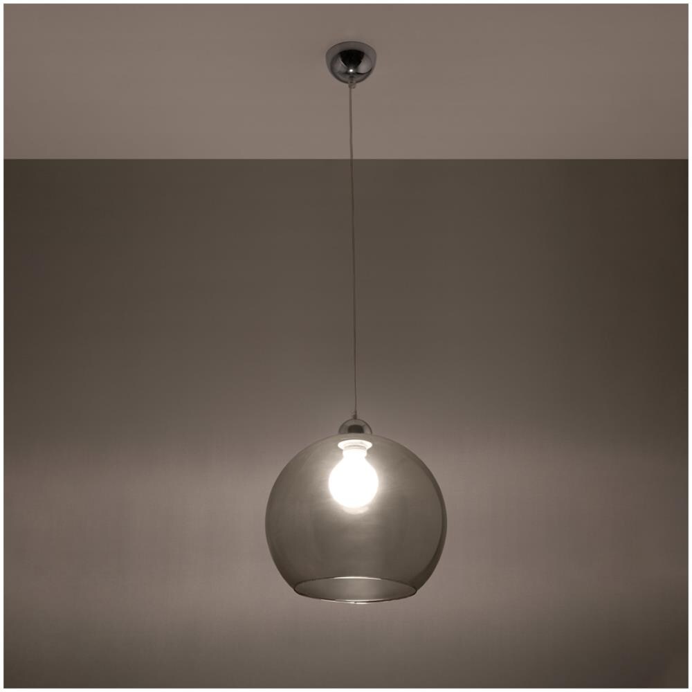 Ball - Lampadario A Sospensione In Vetro, Colore: Grafite Cromato - Foto 15