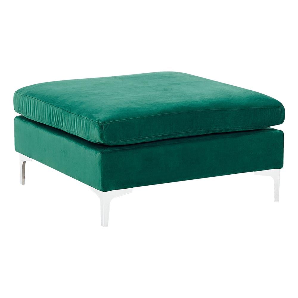 Ottomana In Velluto Verde Evja - Foto 1