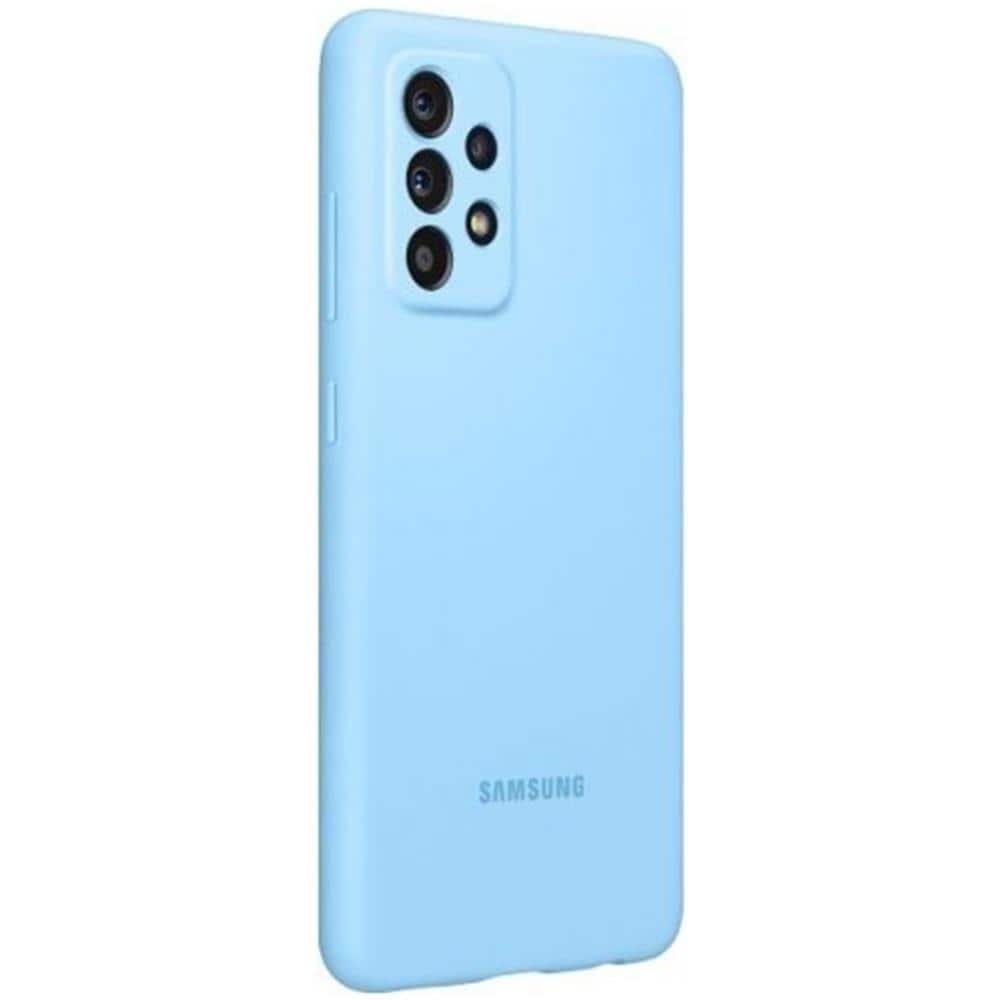 Custodia Silicon Cover Case Ef-pa725tlegww Per Galaxy A72 Sm-a725 Blu - Foto 2