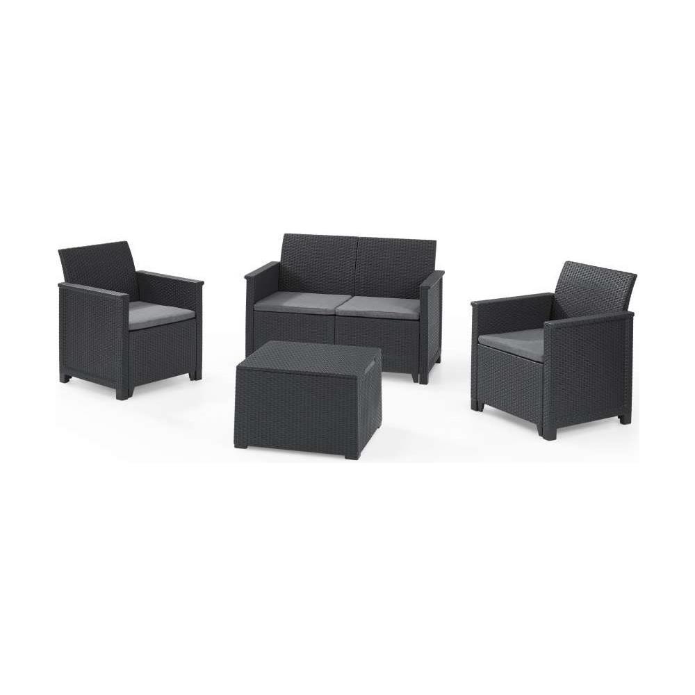 Set Salottino 4pz Salotto Divano Da Giardino Per Esterno In Resina Vimini - Foto 1