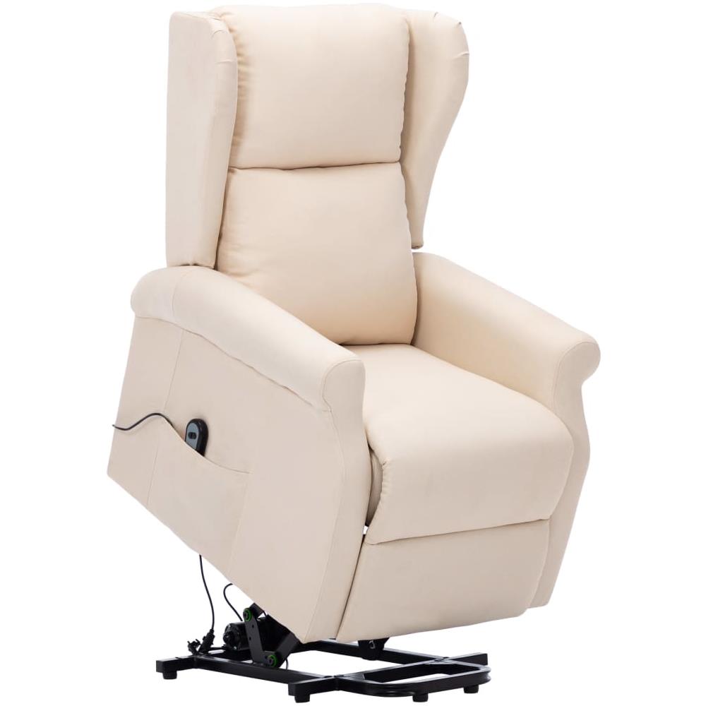 Poltrona Alzapersona Crema in Tessuto - Foto 1