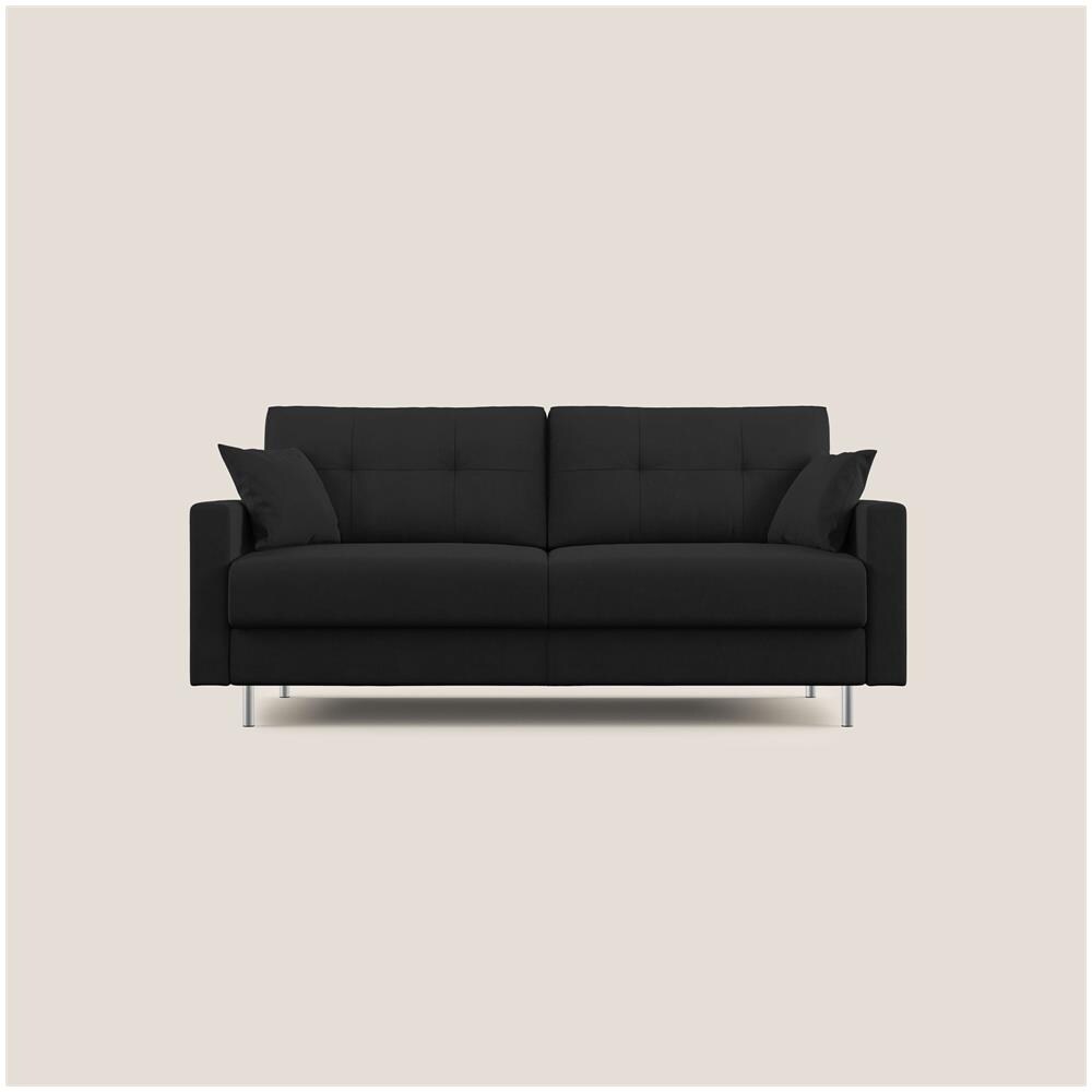 Megan Divano Letto Matrimoniale In Microfibra Smacchiabile T11 Nero - Foto 1