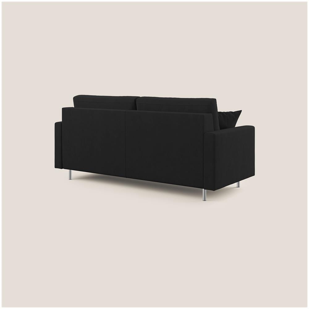 Megan Divano Letto Matrimoniale In Microfibra Smacchiabile T11 Nero - Foto 2