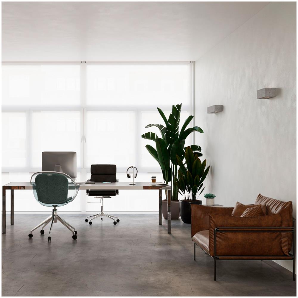 Applique Da Parete In Cemento Vega 50 Grigio 100x120x500 Mm Cemento - Foto 1