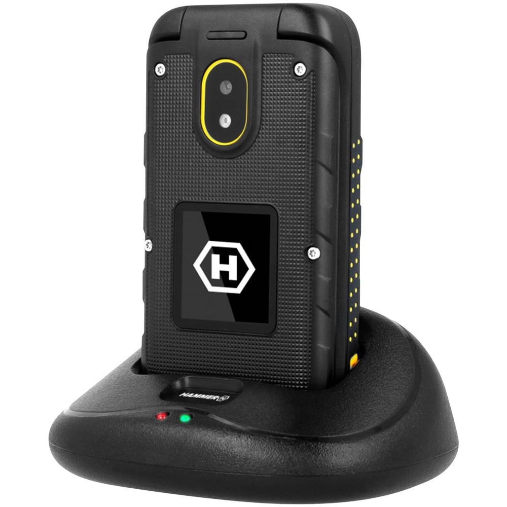 Cellulare A Conchiglia Hammer Bow Infrangibile Impermeabile Base Ricarica Nero - Foto 1