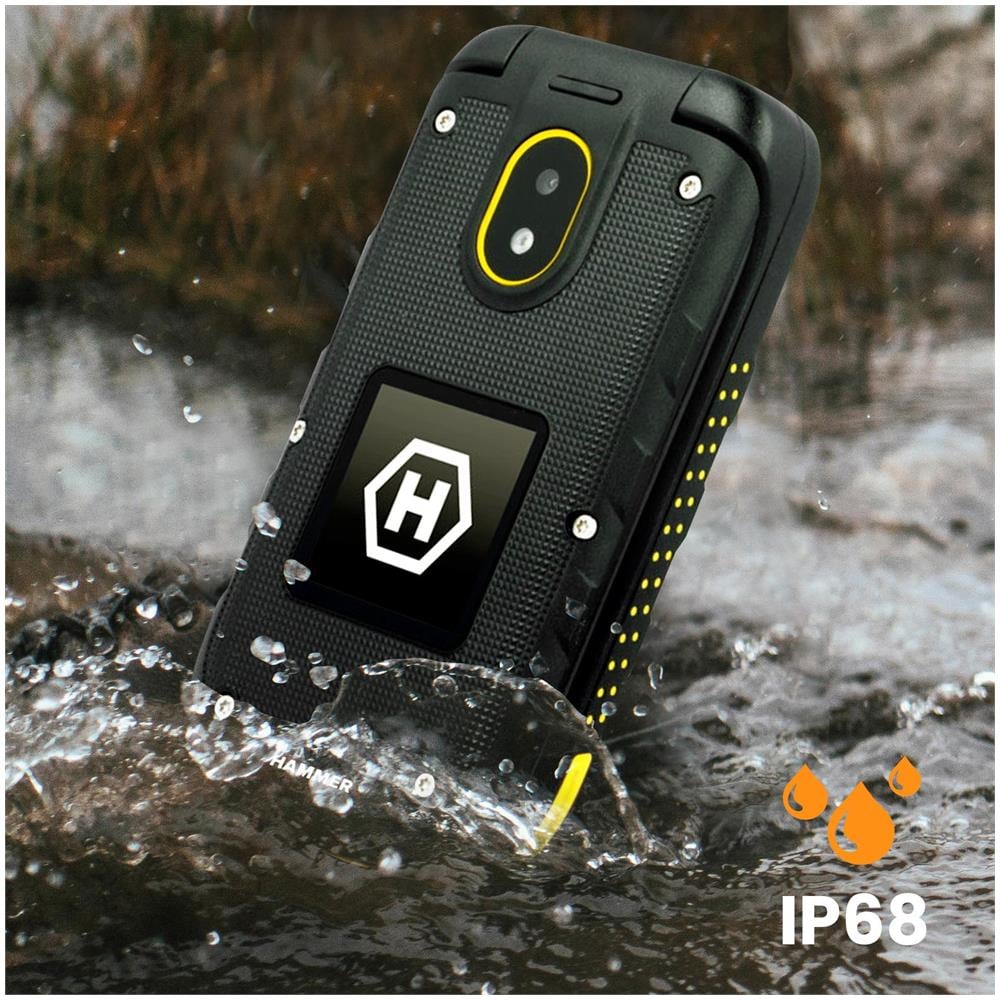 Cellulare A Conchiglia Hammer Bow Infrangibile Impermeabile Base Ricarica Nero - Foto 5